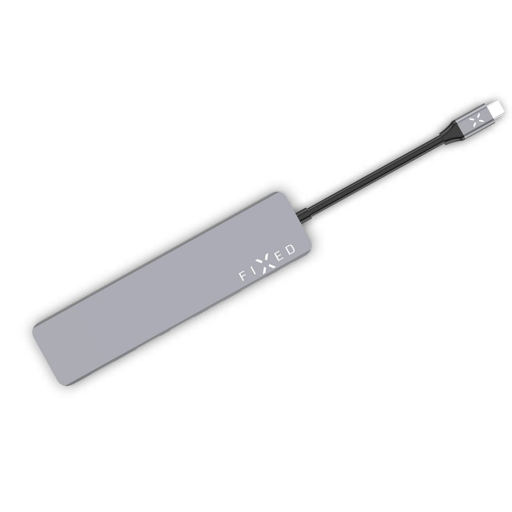 FIXED FIXHU-CAD-GR 7-PORTOVY HLINIKOVY USB-C HUB CARD PRE NOTEBOOKY A TABLETY, SEDY