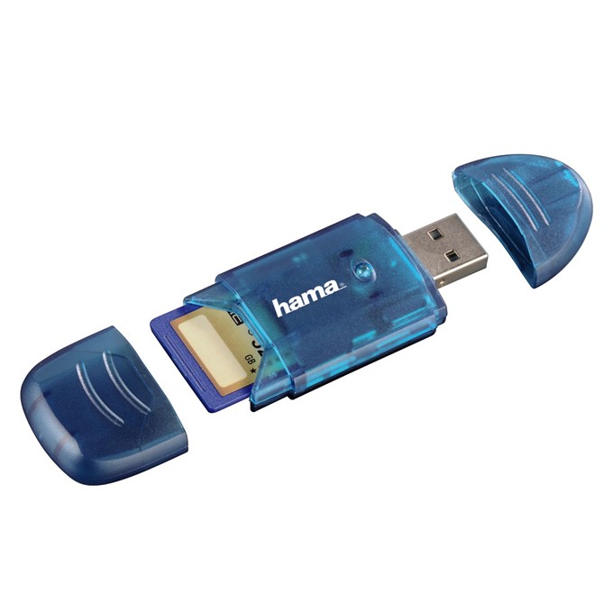 HAMA 114730 USB 2.0 SD/MMC CITACKA KARIET, MODRA