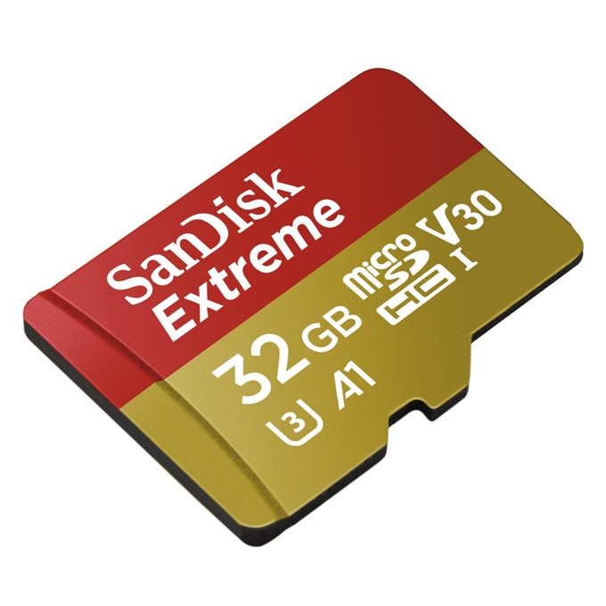 HAMA 173417 SANDISK EXTREME MICRO SDHC 32 GB 100 MB/S A1 CLASS 10 UHS-I V30, ADAPTER, AKCNE KAMERY