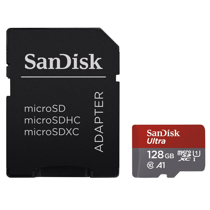 HAMA 173449 SANDISK ULTRA MICROSDXC 128 GB 100 MB/S A1 CLASS 10 UHS-I, ANDROID, ADAPTER