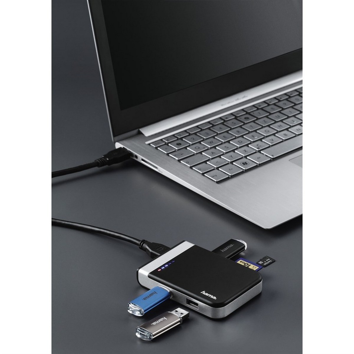 HAMA 54546 USB 3.1 HUB/CITACKA KARIET S USB-C ADAPTEROM
