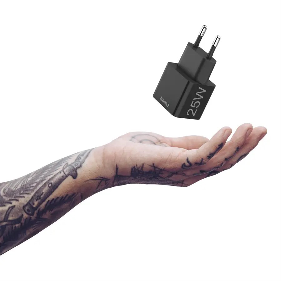 HAMA 201651 RYCHLA USB NABIJACKA, USB-C PD/QC 25 W