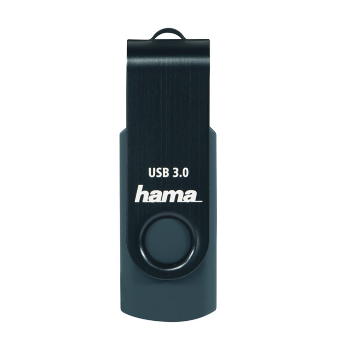 HAMA 182465 USB 3.0 FLASH DRIVE ROTATE,128 GB, 70 MB/S, PETROLEJOVA MODRA