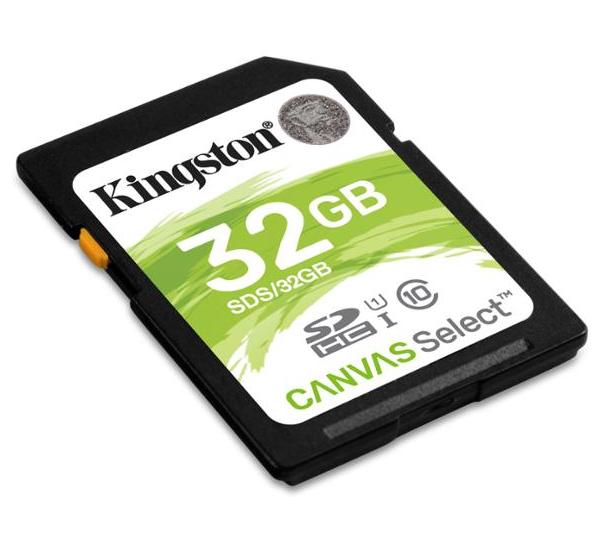 KINGSTON 32GB SDHC CANVAS SELECT 80R CL10 UHS-I SDS/32GB posledný kus