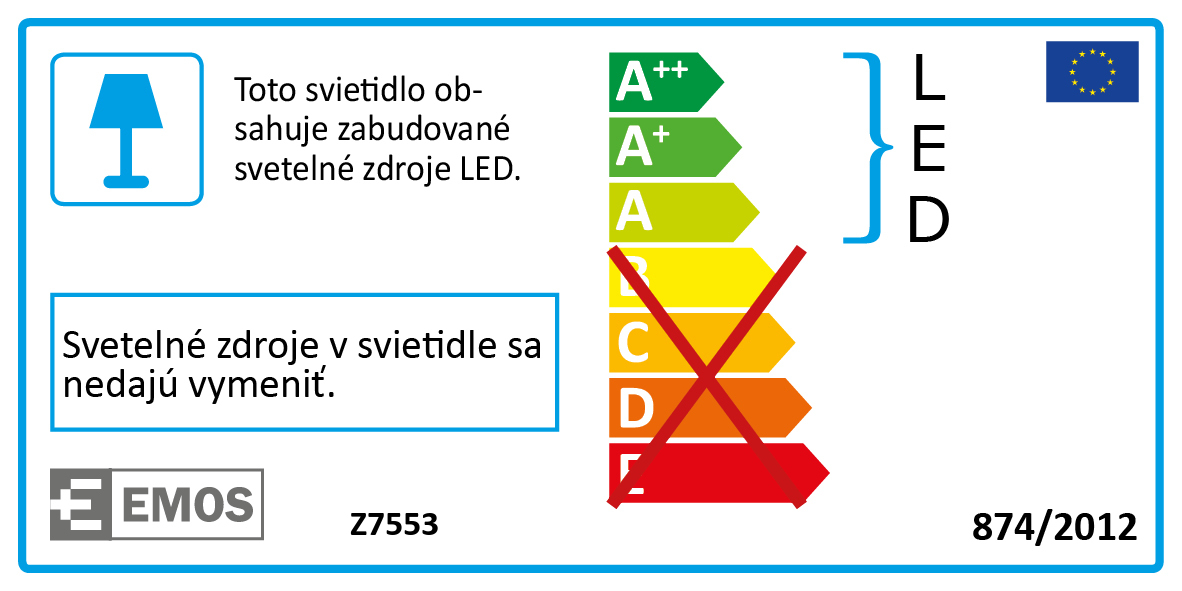 EMOS Z7553 DEL-1211R LED STOLNA LAMPA CERVENA