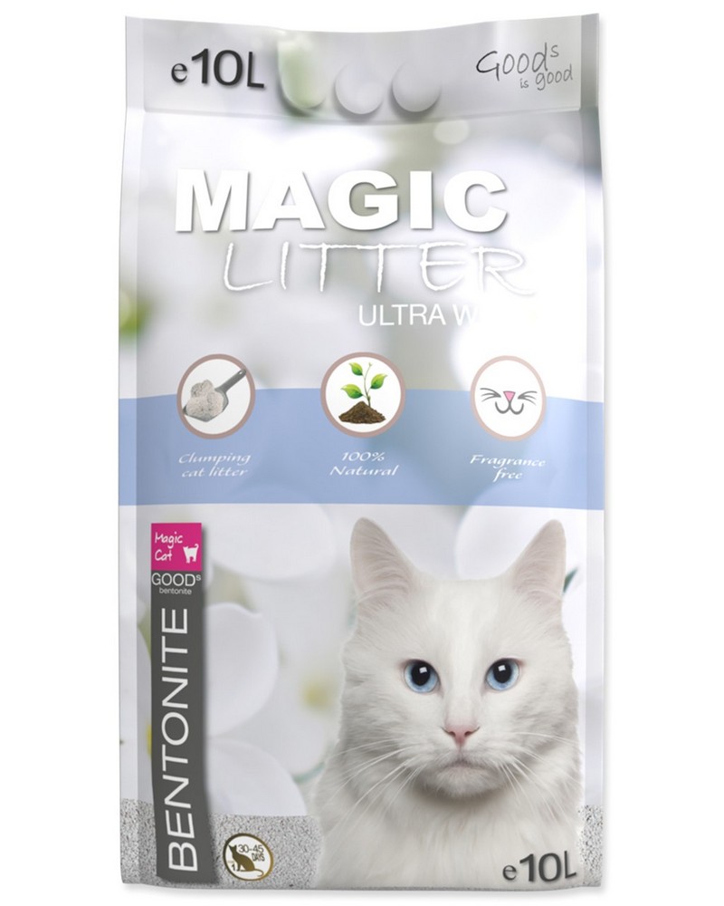 MAGIC CAT LITTER KOCKOLIT BENTONITE ULTRA WHITE (10L) utolsó darab