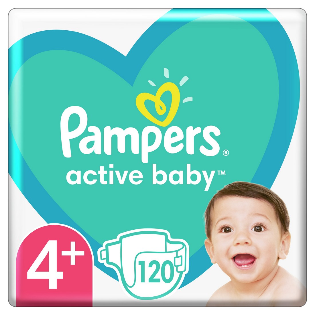 PAMPERS ACTIVE BABY S4+ 120KS, 10-15KG