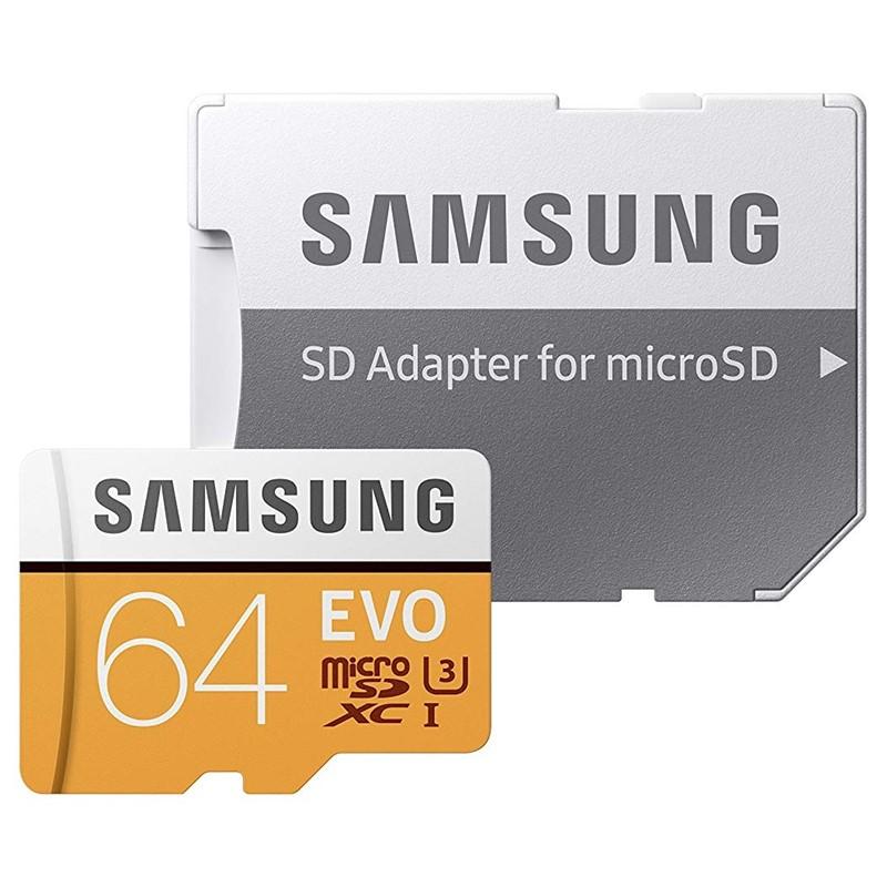 SAMSUNG MB-MP64GA/EU 64GB MICROSDHC KARTA SAMSUNG EVO PLUS + ADAPTER