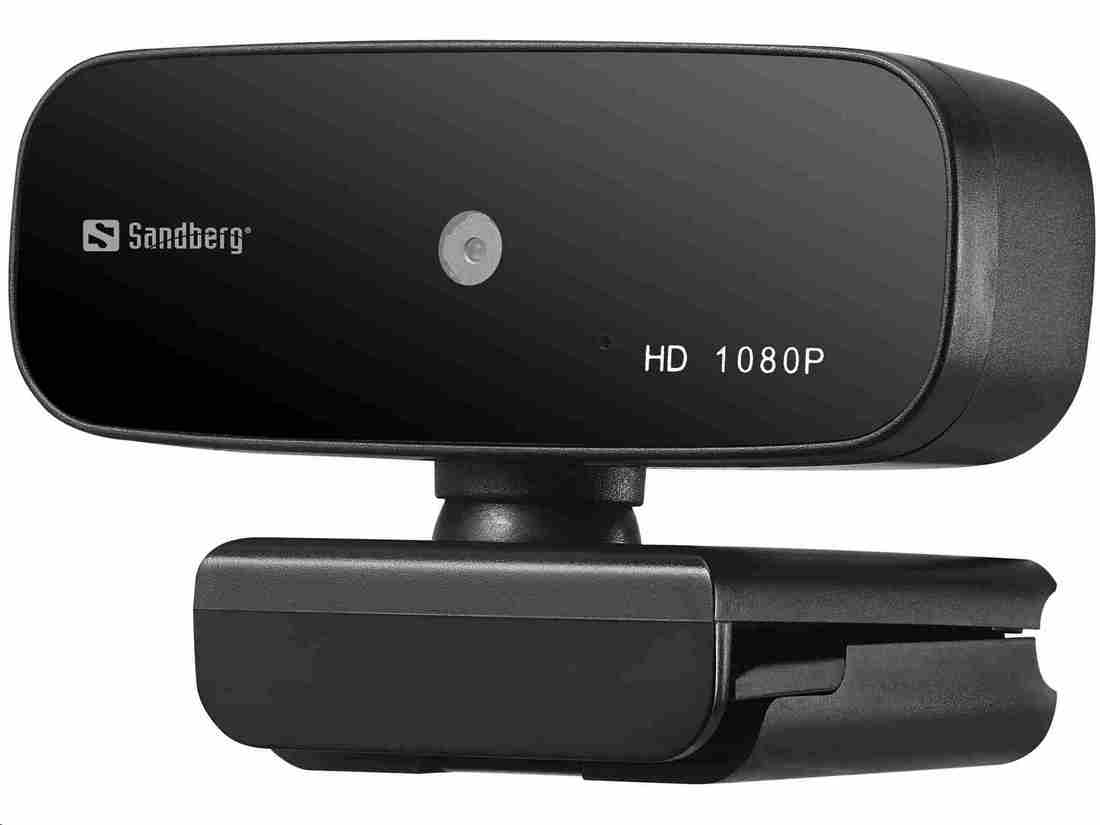 SANDBERG USB WEBCAM AUTOFOCUS 1080P HD, CIERNA