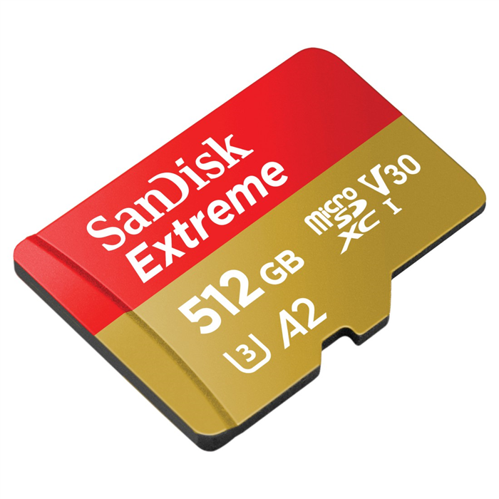 SANDISK EXTREME MICRO SDXC 512GB 160MB/S A2 C10