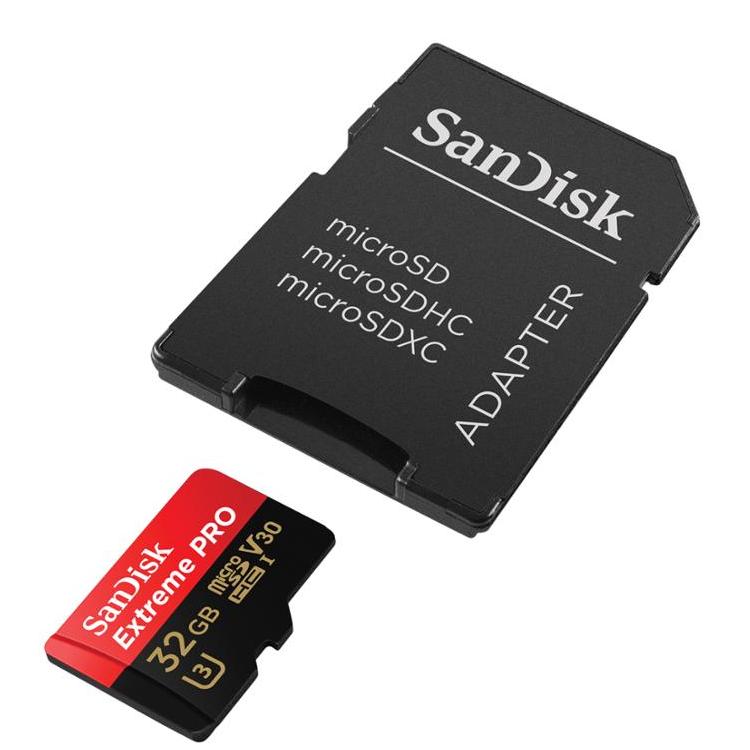SANDISK EXTREME PRO MICROSDHC 32GB 100MB/S + ADAPTER