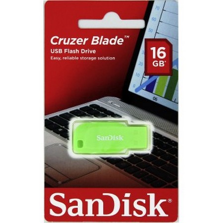SANDISK FLASHPEN-CRUZER BLADE 16 GB, ELEKTRICKA ZELENA SDCZ50C-016G-B35GE