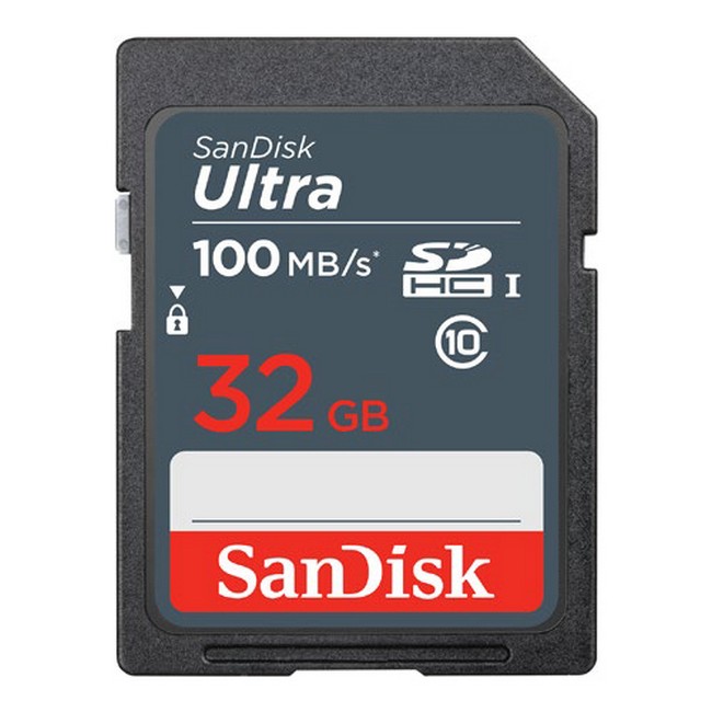 SANDISK ULTRA 32GB SDHC MEMORY CARD 100MB/S