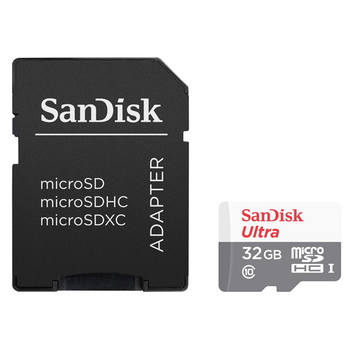 SANDISK ULTRA MICROSDHC 32GB 100MB/S CLASS 10 UHS-I + ADAPTER
