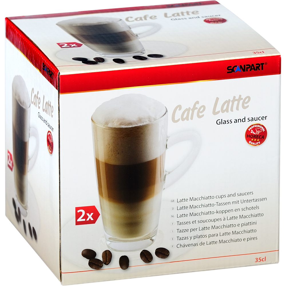 SCANPART CAFFE LATTE GLASS S PODSALKOU 350ML
