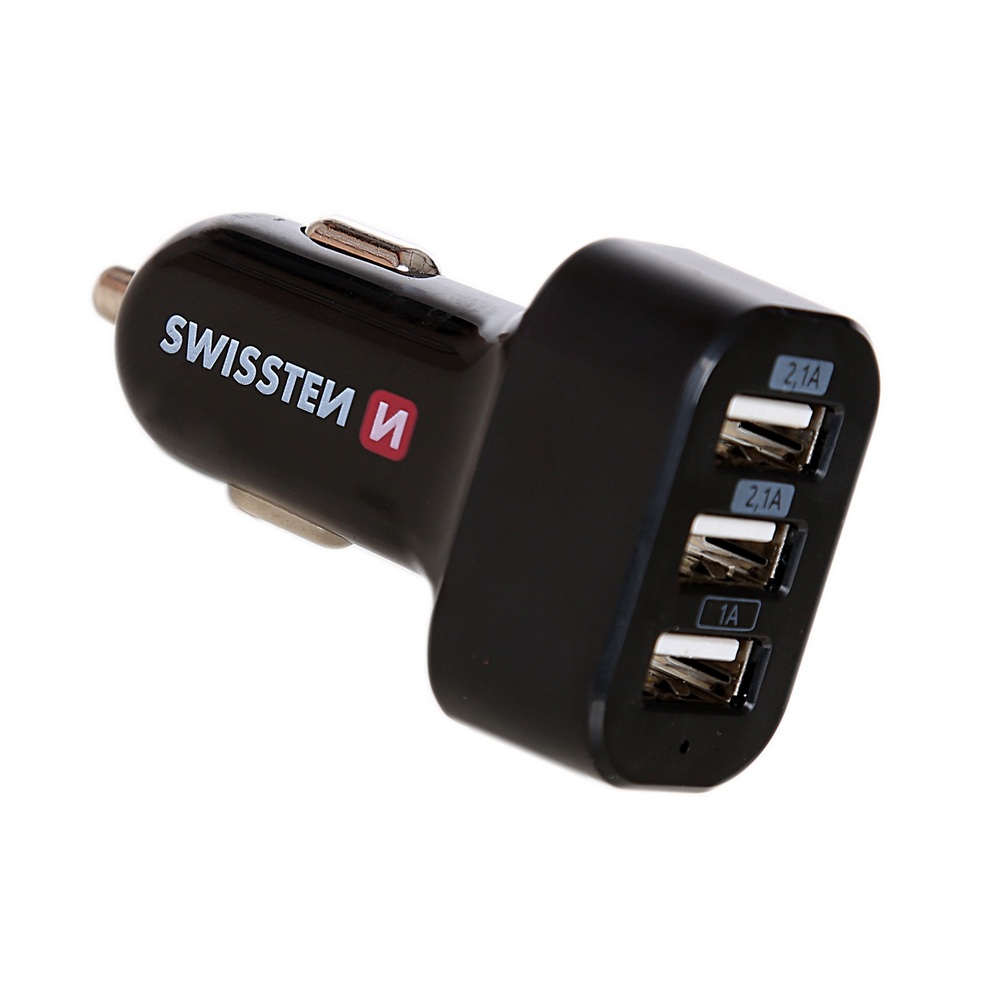 SWISSTEN CL ADAPTER 3X USB 5,2A POWER