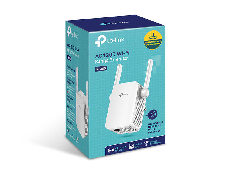 TP-LINK RE305 AC1200 DUAL BAND WIFI RANGE EXTENDER
