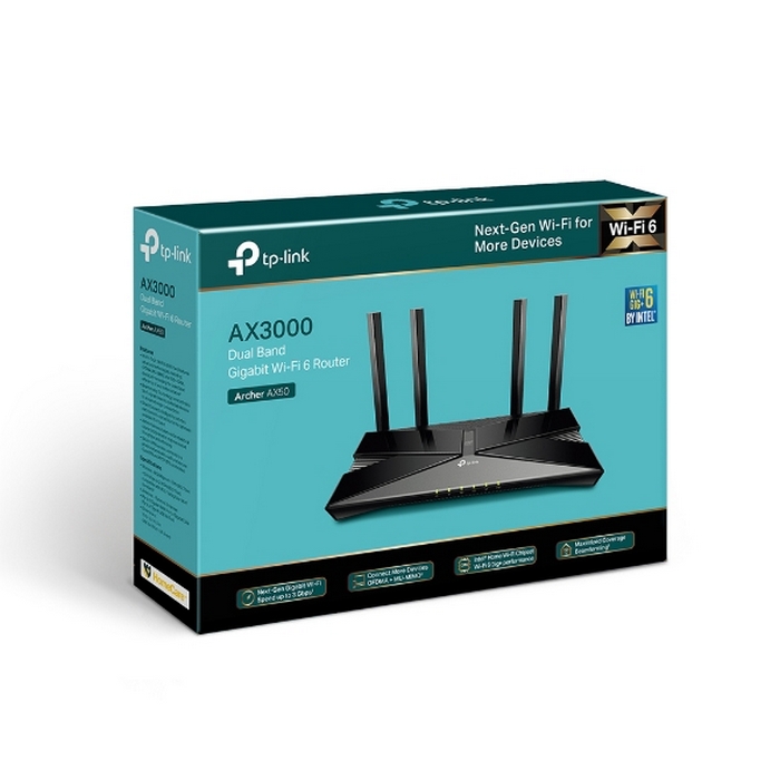 TP-LINK ARCHER AX50, AX3000 MBPS USB 3.0, 5XGB WIFI 6 ROUTER
