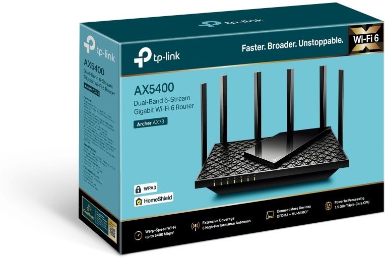 TP-LINK ARCHER AX73 AX5400 DUAL-BAND WI-FI 6 ROUTER