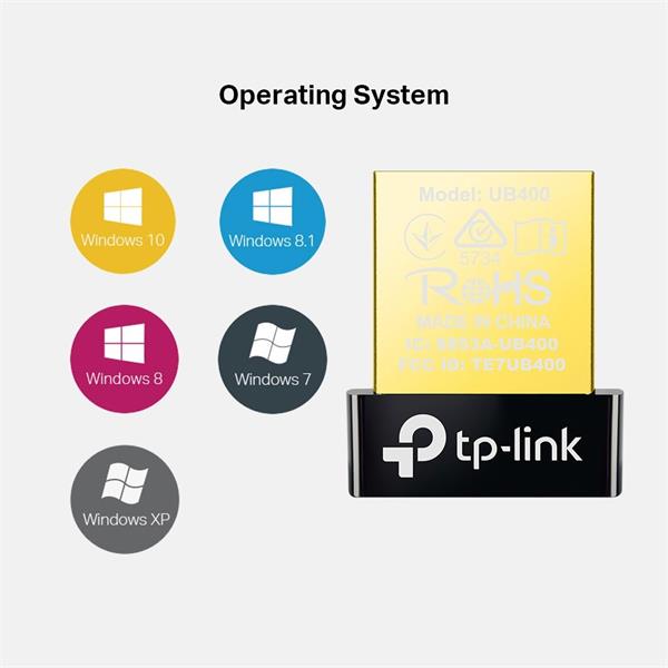 TP-LINK UB400, BLUETOOTH 4.0 NANO USB ADAPTER, NANO SIZE, USB 2.0