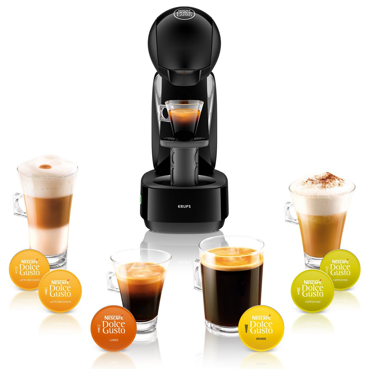 KRUPS NESCAFE DOLCE GUSTO INFINISSIMA KP 170831 CIERNY + darček NESCAFE DOLCE GUSTO RISTRETTO BARISTA 48KS ECONOMY PACK