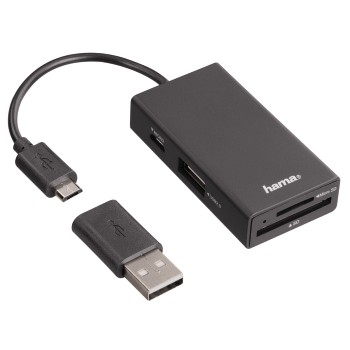HAMA 54141 USB 2.0 OTG HUB/CITACKA KARIET PRE SMARTFON/TABLET/NOTEBOOK/PC