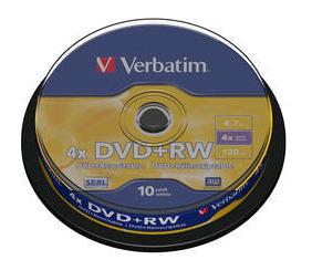 VERBATIM DVD+RW 4,7GB 10PACK